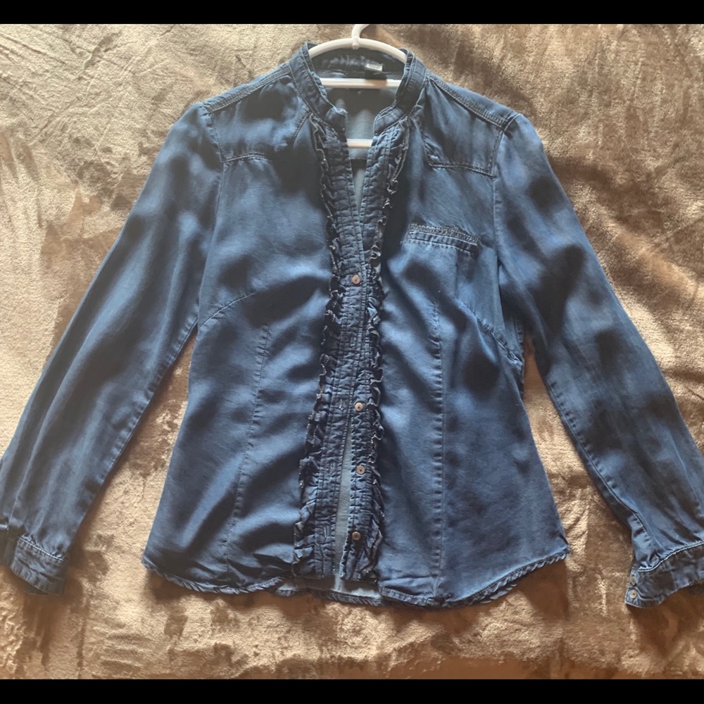 Button Down Fitted Mango Shirt - image 1